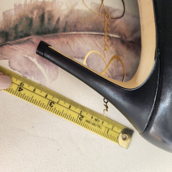 NEW Ivanka Trump Black Leather Sophia High Heel Pumps Size 10 - Picture 10 of 12